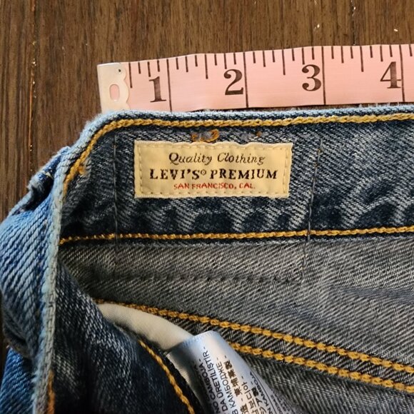 Levi's Ankle Column Skirt NWOT Blue Size 25 - Picture 10 of 15